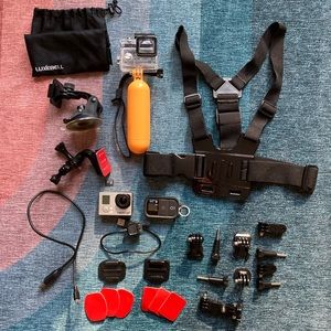 GoPro Hero 3+ Bundle w/ 24 Accessories & SD card
